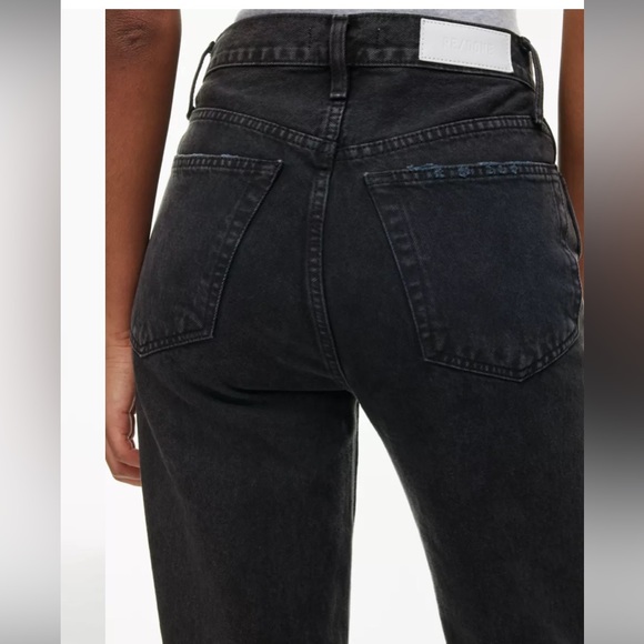 Re/done 90’s High Rise Loose In Black - Picture 9 of 11